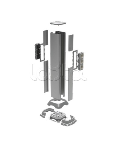 Колонна алюминевая 0,71 м, цвет светло-серебристый металлик DKC 09591 в Хасавюрте Аксессуары для стоек и шкафов Pintop.ru