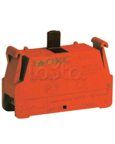 Блок контактный с клеммным безвинтовым зажимом, нормально-открытый DKC ACV10 в Хасавюрте Клеммные колодки Pintop.ru