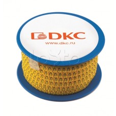 Колечки с черными цифрами 0 на желтом фоне, 4-8 мм DKC AZ DKC AZS400BY