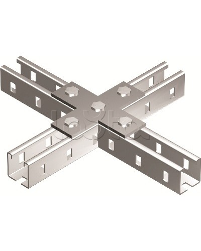 Пластина соединительная Х-обр., горячеоцинкованная DKC BMD1041HDZ в Хасавюрте Аксессуары для лотков Pintop.ru