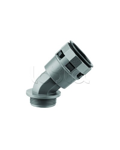 Муфта 45 грд. труба-коробка DN 23 мм, М25х1,5, полиамид, цвет черный DKC PAL23M25N в Хасавюрте Повороты, муфты, тройники Pintop.ru