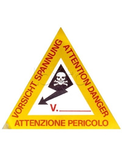 Предупреждающая табличка 120мм DKC ZTA002 в Хасавюрте Аксессуары для лотков Pintop.ru