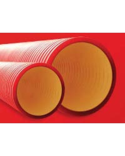 Труба гофрированная двустенная ПНД 110 мм для кабельной канализации без протяжки DKC 160911 (6 м) в Хасавюрте Труба гофрированная Pintop.ru