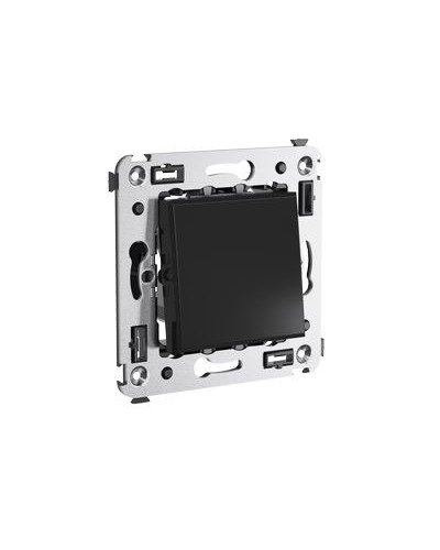 Выключатель одноклавишный в стену, Avanti, Черный квадрат DKC 4402103 в Хасавюрте Аксессуары для кабель-канала Pintop.ru