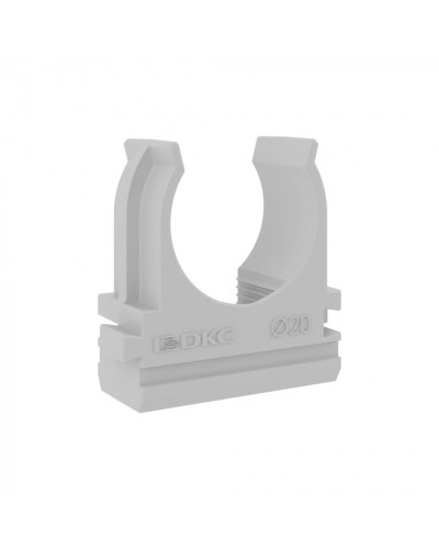 Держатель-клипса быстрого монтажа, для крепления труб, ф20мм, пластик, RAL 7035 DKC 51020M в Хасавюрте Держатели, клипсы, скобы Pintop.ru