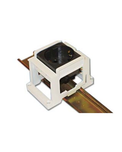 Суппорт под розетку BRAVA на DIN рейку, цвет серый RAL 7035 DKC 54840 в Хасавюрте Крепежные изделия Pintop.ru