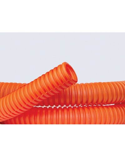 Труба ПНД гибкая гофр. д.40мм, лёгкая без протяжки, 20м, цвет оранжевый DKC 70940 в Хасавюрте Труба гофрированная Pintop.ru