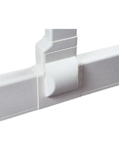 Тройник для плинтусного короба 100х40 мм с отводом на короб 90х40 мм, белый DKC AIR10047 в Хасавюрте Повороты, муфты, тройники Pintop.ru