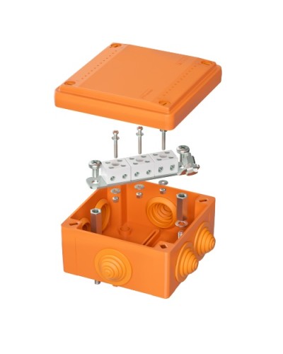 Коробка пластиковая FS с кабельными вводами и клеммниками, IP55,100х100х50мм, 6р, 4мм.квDKC (FSB11604) в Хасавюрте Распределительные коробки Pintop.ru