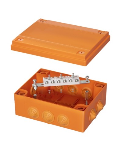 Коробка распределительная IP55, пластиковая с кабельными вводами и клеммниками 240х190х90мм DKC FSK41610 в Хасавюрте Распределительные коробки Pintop.ru