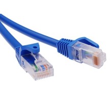 Патч-корд неэкранированный CAT5E U/UTP 4х2, LSZH, синий, 0.5м DKC RN5EUU4505BL
