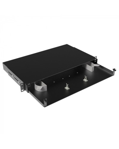 Оптическая полка выдвижная, без лицевой панели, неукомплектованная, 1U,черная DKC RNFPE1U24 в Хасавюрте Кроссы оптические Pintop.ru