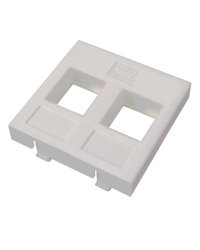 Адаптер Mosaic 45 х 45 мм для модуля Keystone, 2 порта, белый Datarex DR-5303 в Хасавюрте Коммутационные изделия Pintop.ru