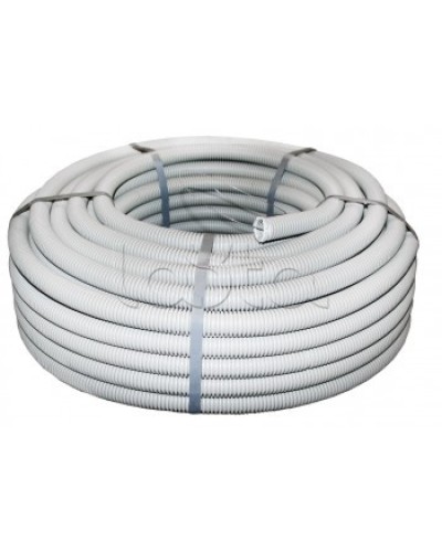 Труба гофр.ПВХ тяжелая с протяжкой d20 мм (100 м) серая EKF-Plast (tg-z-20-t) в Хасавюрте Труба гофрированная Pintop.ru