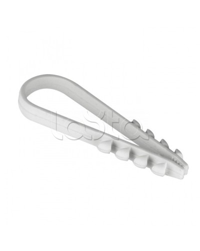 Дюбель-хомут для круглого кабеля (19-25мм) белый (100шт.) EKF PROxima (plc-ncc-19x25w) в Хасавюрте Крепеж: Дюбели, шурупы, саморезы Pintop.ru