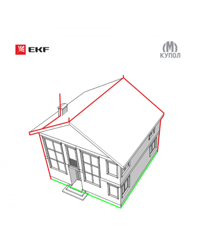 Комплект молниезащиты частного дома габ. 8х8м EKF PROxima (lp-8x8) в Хасавюрте Электротехническое оборудование Pintop.ru