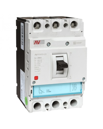 Автоматический выключатель AV POWER-2/3 200А 80kA TR EKF AVERES (mccb-23-200H-TR-av) в Хасавюрте Электротехническое оборудование Pintop.ru