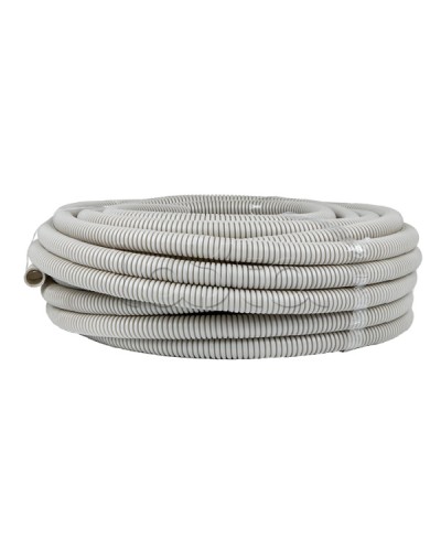 Труба гофр. ПВХ с протяжкой d25 мм (25 м) серая EKF-Plast (tg-z-25-25n) в Хасавюрте Труба гофрированная Pintop.ru