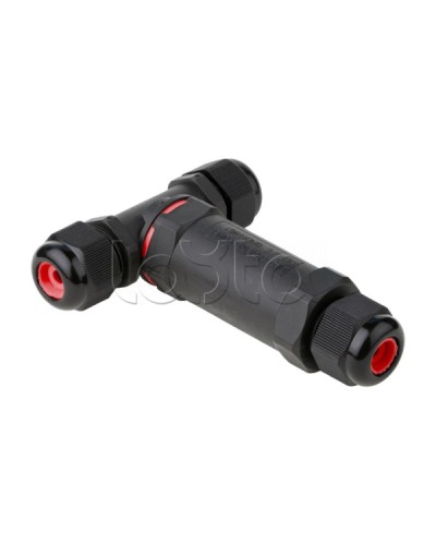 Кабельный коннектор Т-образный (клеммник 3PIN) IP68 FreeTools EKF (plc-uac-cb3T) в Хасавюрте Коннекторы Pintop.ru