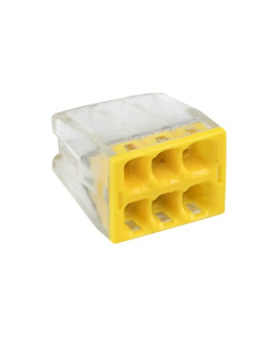 Строительно-монтажная клемма СМК 2273-246 (с пастой) 6 отверстий 0,5-2.5мм2 (50шт.) EKF (plc-smk-2273-246) - Строительно-монтажная клемма СМК 2273-246 (с пастой) 6 отверстий 0,5-2.5мм2 (50шт.) EKF PROxima в Хасавюрте Клеммные колодки Pintop.ru