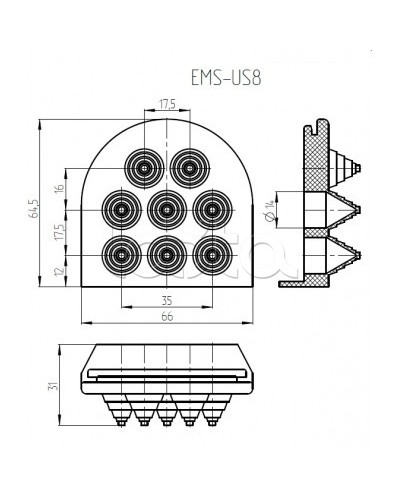 Ввод кабельный Elbox EMS-US8 в Хасавюрте Аксессуары для стоек и шкафов Pintop.ru