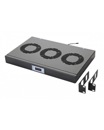 Панель вентиляционная с 3 вентиляторами, с контроллером Eurolan 60A-91-10-30BL в Хасавюрте Вентиляторные модули Pintop.ru