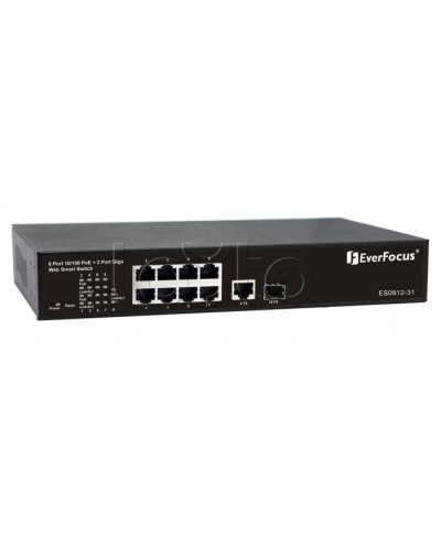Коммутатор PoE 8-портовый EverFocus ES0812-31 в Хасавюрте Коммутаторы Pintop.ru