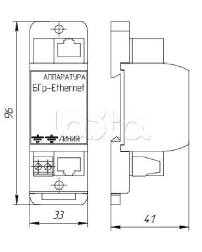 Блок защиты извещателей от воздействия грозы и электромагнитных наводок Forteza Блок БГр-Ethernet-4 в Хасавюрте Устройства защиты операционных процессоров (ОПС) Pintop.ru