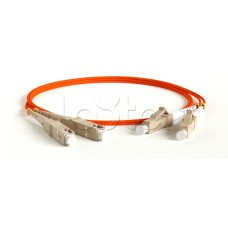 Патч-корд волоконно-оптический MM 62.5/125, LC-SC, duplex, LSZH, 1 м Hyperline FC-D2-62-LC/PR-SC/PR-H-1M-LSZH-OR (FC-62-LC-SC-PC-1M)