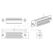 Панель для FO-19BX Hyperline FO-FPM-W120H32-24LC-BL