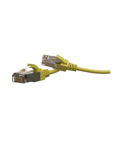 Патч-корд S/FTP Hyperline (PC-LPT-SFTP-RJ45-RJ45-C6-1.5M-LSZH-YL) в Хасавюрте Патчкорды (медные) Pintop.ru