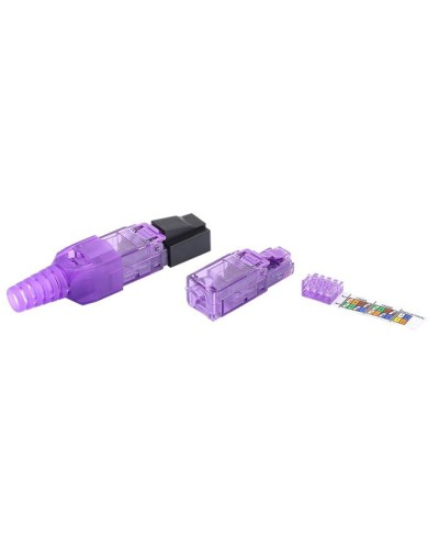 Разъем RJ-45 8P8C Hyperline PLUD-8P8C-S-C6-VL в Хасавюрте Коннекторы и разъемы Pintop.ru