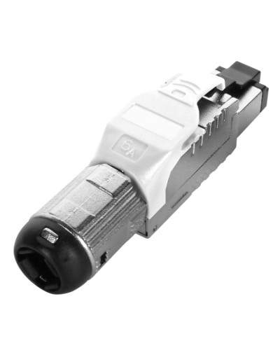 Разъем полевой оконцовки RJ-45 Hyperline (PLUE-8P8C-S-C6A-SH-WH) в Хасавюрте Патч-корды и пигтейлы Pintop.ru