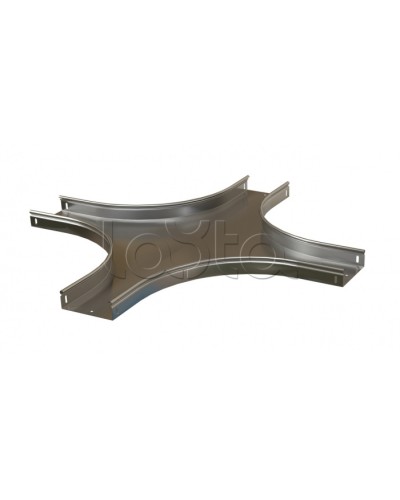 Ответвитель X-образный горизонтальный плавный Hyperline RST-CXS-300-80-0,8-R100-SZ в Хасавюрте Аксессуары для лотков Pintop.ru