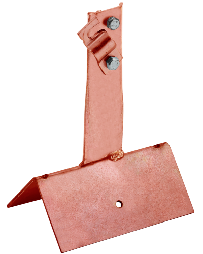 Держатель проводника круглого 6-10мм винтовой для конька широкого h=100мм медь IEK (ZDP81-50-4-16-100) в Хасавюрте Крепеж Pintop.ru