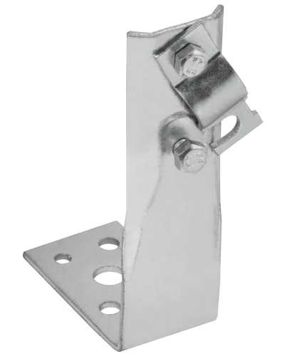 Держатель проводника круглого 6-10мм винтовой угловой h=150мм оцинкованная сталь IEK (ZDP87-11-1-16-150) в Хасавюрте Крепеж Pintop.ru