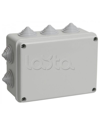 Коробка распаячная KM41241 для о/п 150x110x70мм IP44 10 кабель вводов IEK (UKO10-150-110-070-K41-44) в Хасавюрте Распределительные коробки Pintop.ru