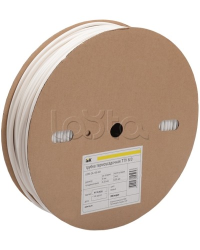 Трубка термоус. ТТУ (ТУТ) 20/10(дл.100м) белая. IEK(UDRS-D20-100-K01) в Хасавюрте Дополнительное оборудование для ОПС Pintop.ru