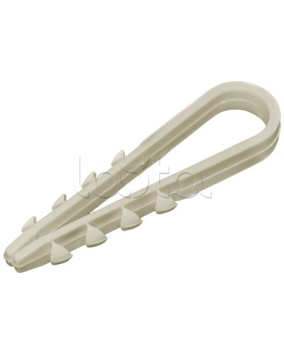 Дюбель-хомут 5-8 мм нейлон белый (100шт) IEK UHH35-5-8-100 в Хасавюрте Стяжки-хомуты Pintop.ru