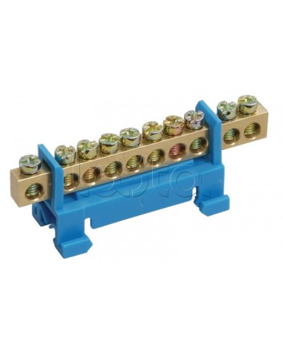 Шина нулевая с DIN-изолятором ШНИ-6x9-10-С-С IEK YNN10-69-10P-K07 в Хасавюрте Клеммные колодки Pintop.ru