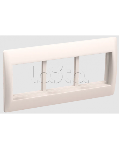 Рамка и суппорт на 6 модулей 45×45 для к/к 100×60 и 100×40 IEK (CKK-40D-RSU6-075-K01) в Хасавюрте Аксессуары для кабель-канала Pintop.ru