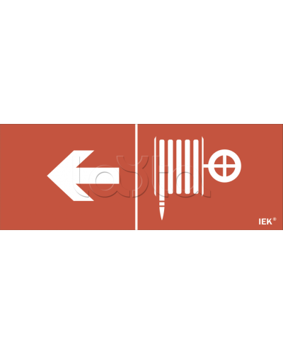 Этикетка самокл. 240х90мм Пож. кран/стр. налево IEK (LPC10-1-24-09-PKNAL) в Хасавюрте Дополнительное оборудование для ОПС Pintop.ru