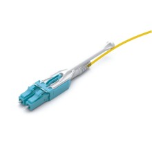 Патч-корд оптический дуплексный, LC-LC, для панелей высокой плотности, OS2, LSZH, 1 м, желтый LANMASTER LAN-2LC-2LC/OS2H-1.0