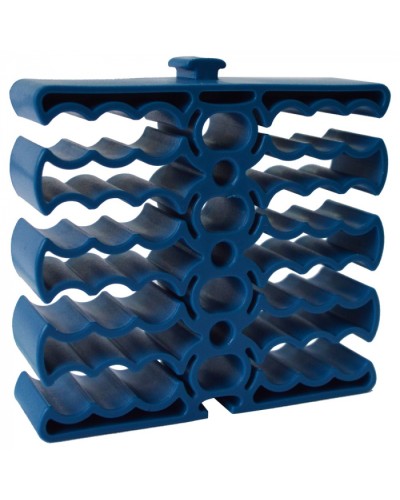 Кабельная гребенка на 24 кабеля, синяя LANMASTER (LAN-CCLP24-BL) в Хасавюрте Аксессуары для стоек и шкафов Pintop.ru