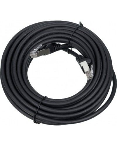 Патч-корд LSZH FTP кат.6A, 10 м, черный LANMASTER LAN-PC45/S6A-10-BK в Хасавюрте Патч-корды и пигтейлы Pintop.ru
