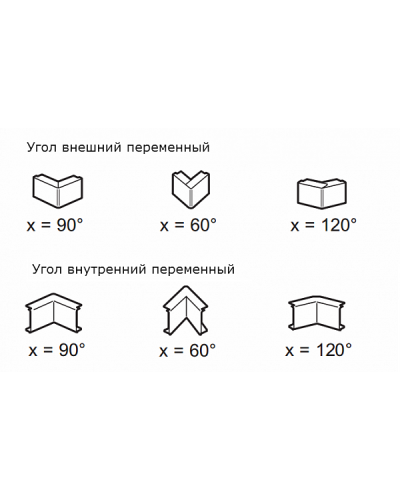 Угол внутренний/внешний переменный для мини-канала 32х12.5 LEGRAND 030251 в Хасавюрте Аксессуары для кабель-канала Pintop.ru