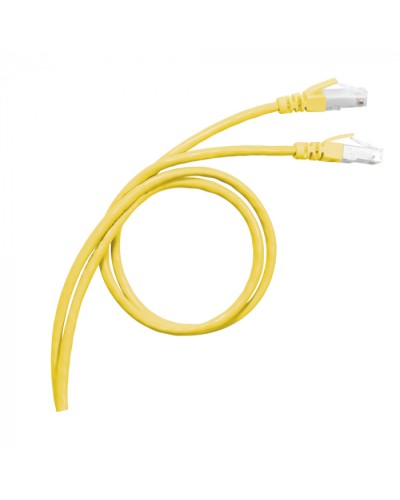 Патч-корд S/FTP, cat. 6а, PVC, 1м, желтый Legrand (051780) в Хасавюрте Патчкорды (медные) Pintop.ru