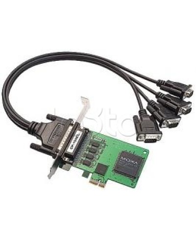 Плата 4-портовая RS-232 для шины PCI Express Moxa CP-104EL-A-DB9M в Хасавюрте Сетевые карты Pintop.ru