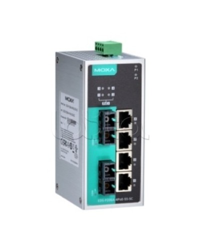 Коммутатор PoE 6-портовый Moxa EDS-P206A-4PoE-MM-SC в Хасавюрте Коммутаторы Pintop.ru
