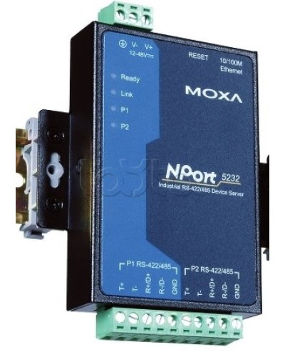 Сервер 2-портовый RS-422/485 в Ethernet Moxa NPort 5232I в Хасавюрте Дополнительное оборудование для ОПС Pintop.ru
